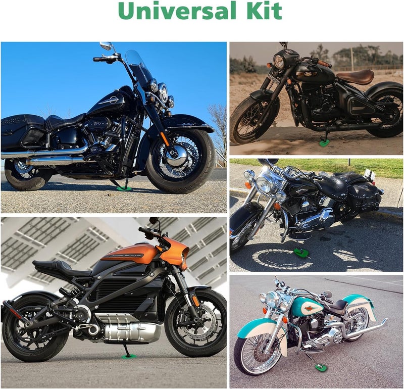 SUNPIE Motorcycle Kickstand Pad High-Density Kickstand Support for All Motorcycles Universal Parking Plate Prevents Damage to Delicate Surfaces, Green - Image 4